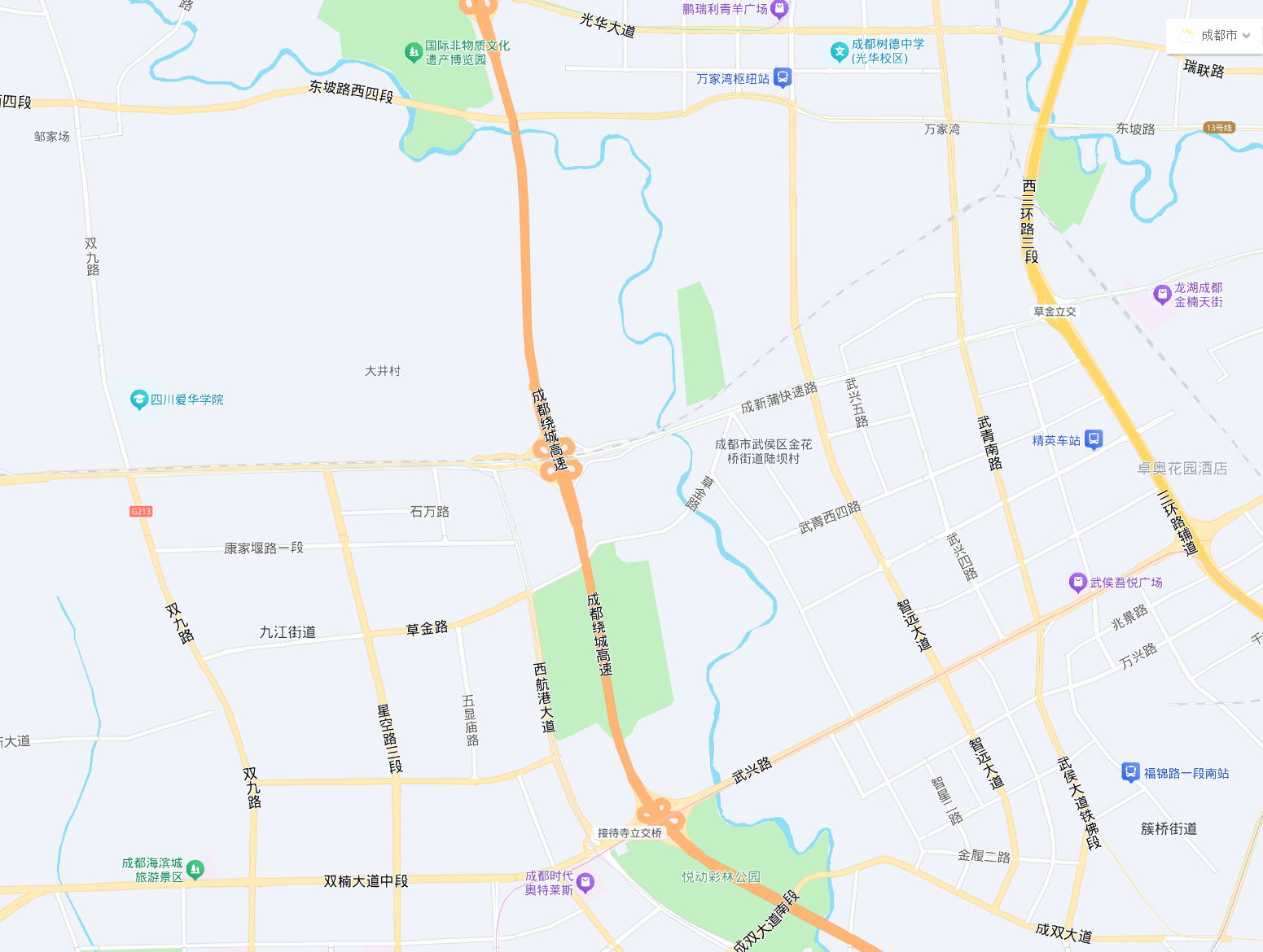 成都展厅与生产工厂位置地图